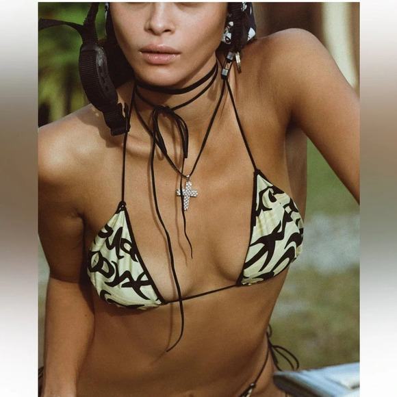 NWT New Vanessa Mooney The Rowan Bikini Set Top Bottom sustainable XL - Picture 7 of 12